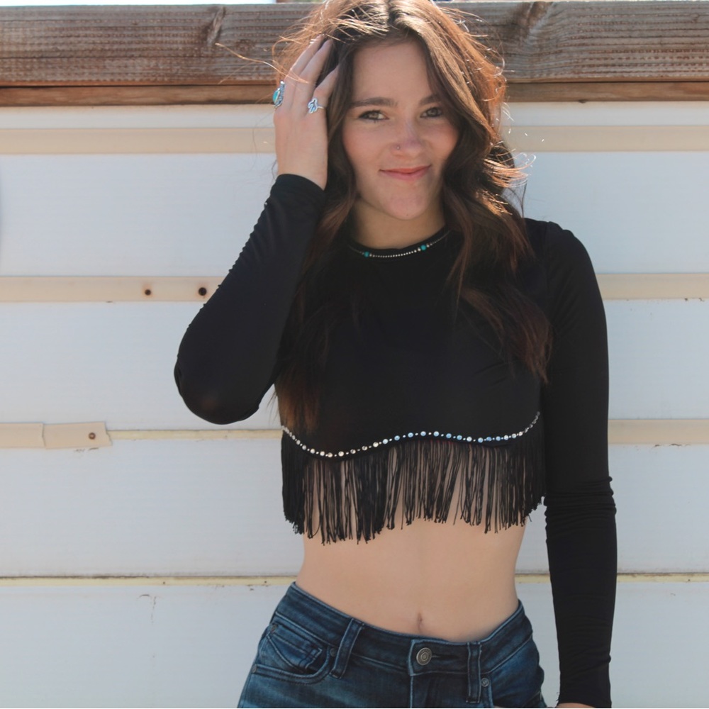 New from our boutique the Rainy Crop Top!!